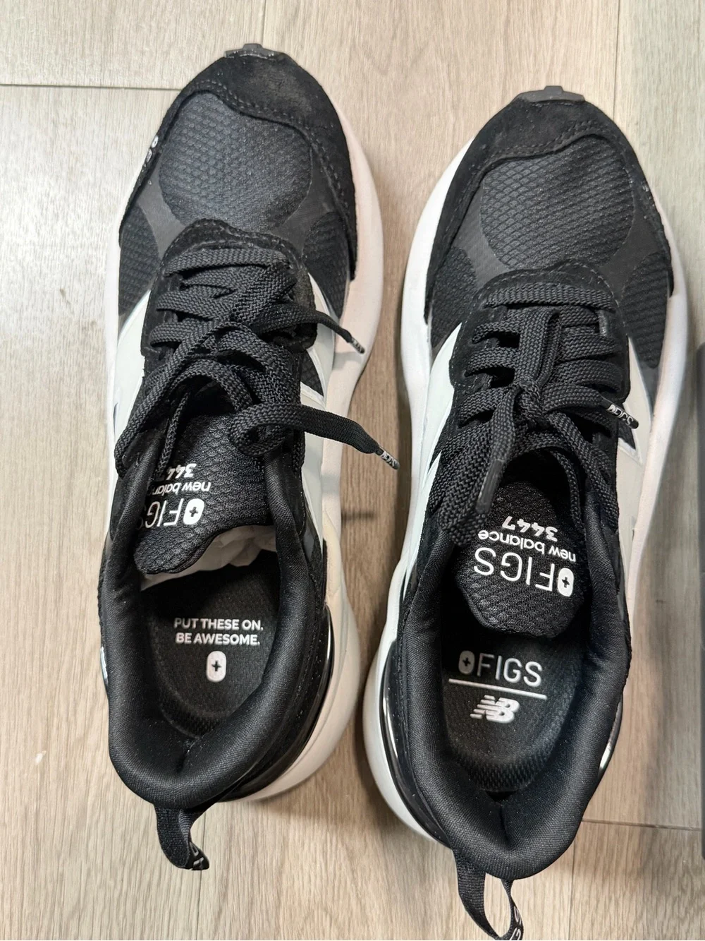 New Balance FIGS Black and White Women’s Sneakers